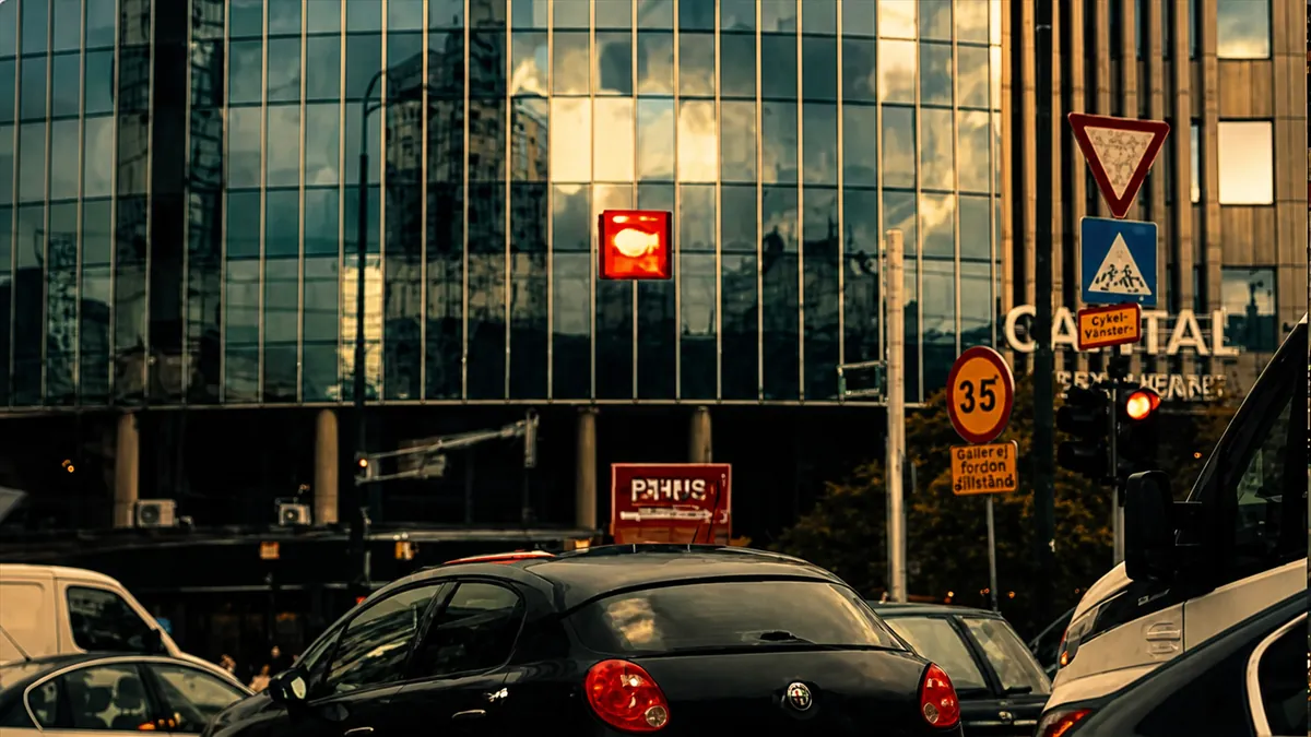 Capital office sign on city street