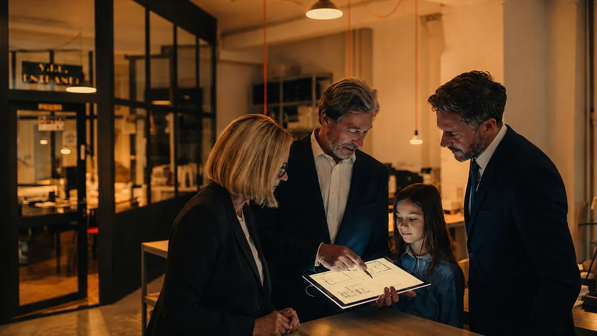 Family meeting with wealth advisors