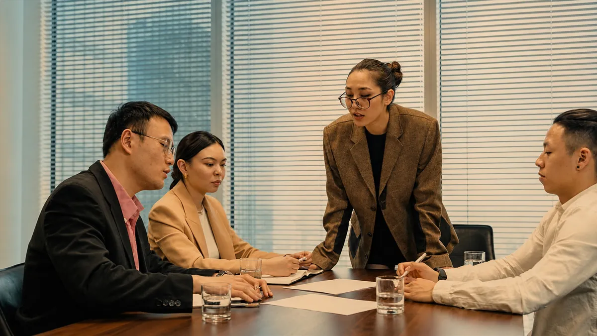 Advisory team reviewing a client plan together
