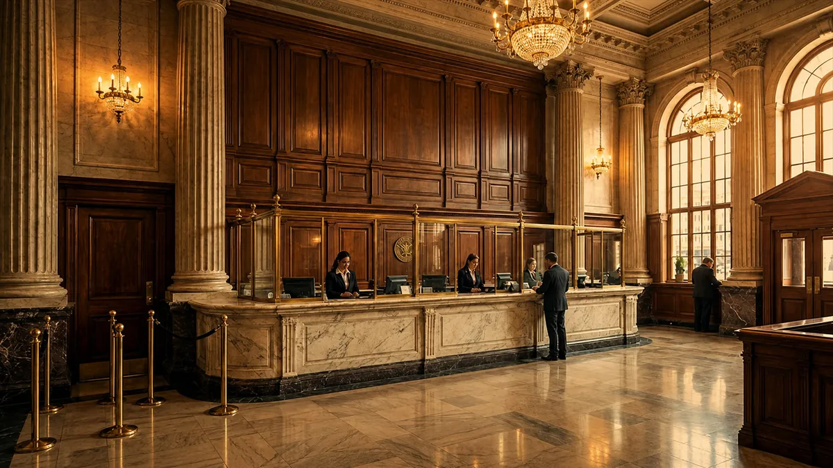 Institutional custody bank service counter