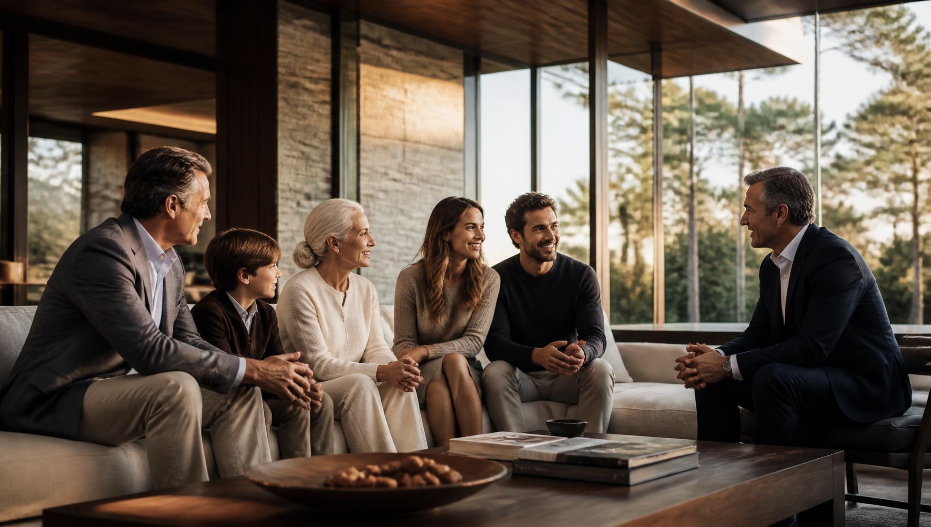 A family reviewing their coverage with a DAG Insurance professional